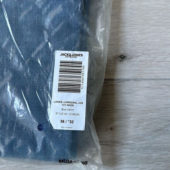 JACK & JONES 411 NOOS TAPERED JEANS SZ  W36xL32  NWT IN PACKAGING - Picture 4 of 7